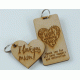 MOTHER'S DAY BIRTHDAY WOODEN TIMBER KEY RING TAGS FAVOURS GIFT LASER ENGRAVED